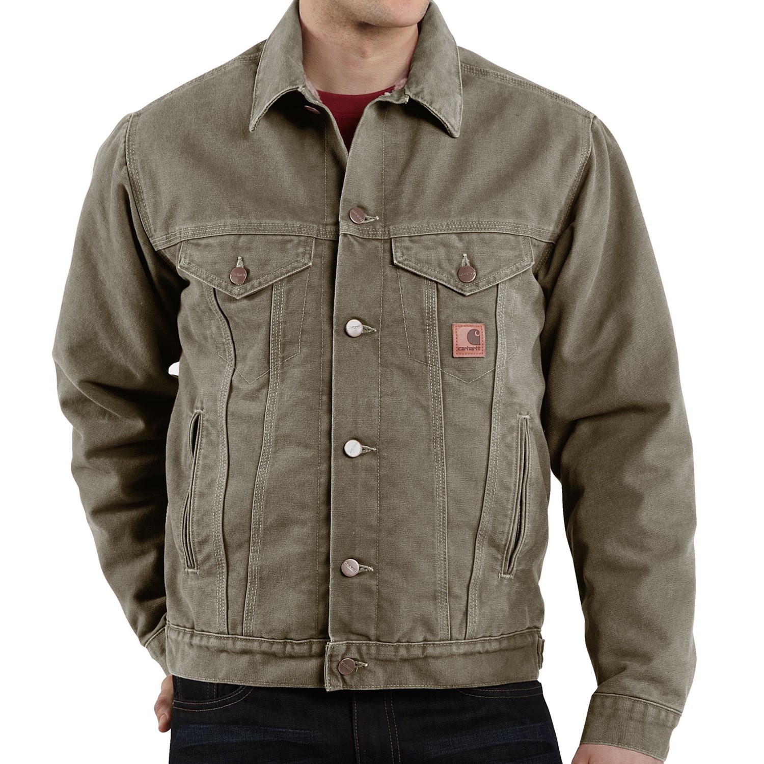 Carhartt Sandstone Jean Jacket (For Tall Men) 6142G