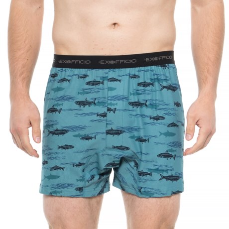 ExOfficio Storm Blue Tarpon Give-N-Go® Printed Boxers (For Men)