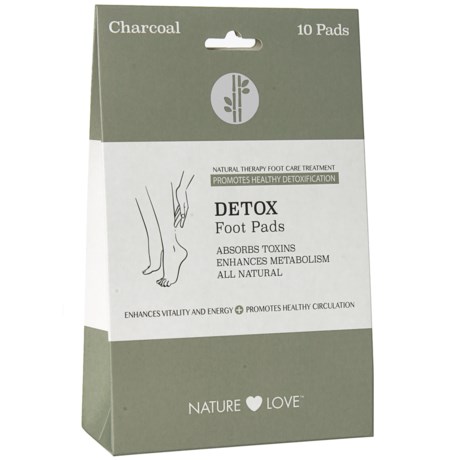 Nature Love Detoxifying Charcoal Foot Pads - 10 Pads