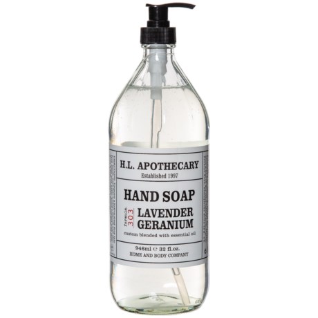 H.L. Apothecary Lavender Geranium Hand Soap - 32 oz.