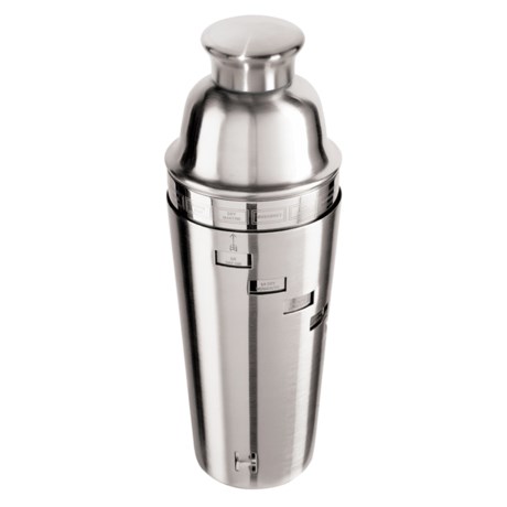 OGGI Dial-a-Drink Recipe Cocktail Shaker - 34 oz. ,Stainless Steel