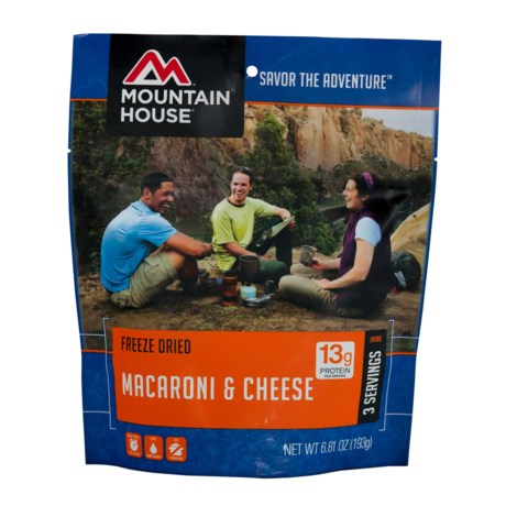 Mountain House Freeze-Dried Macaroni and Cheese Meal - 3 Servings