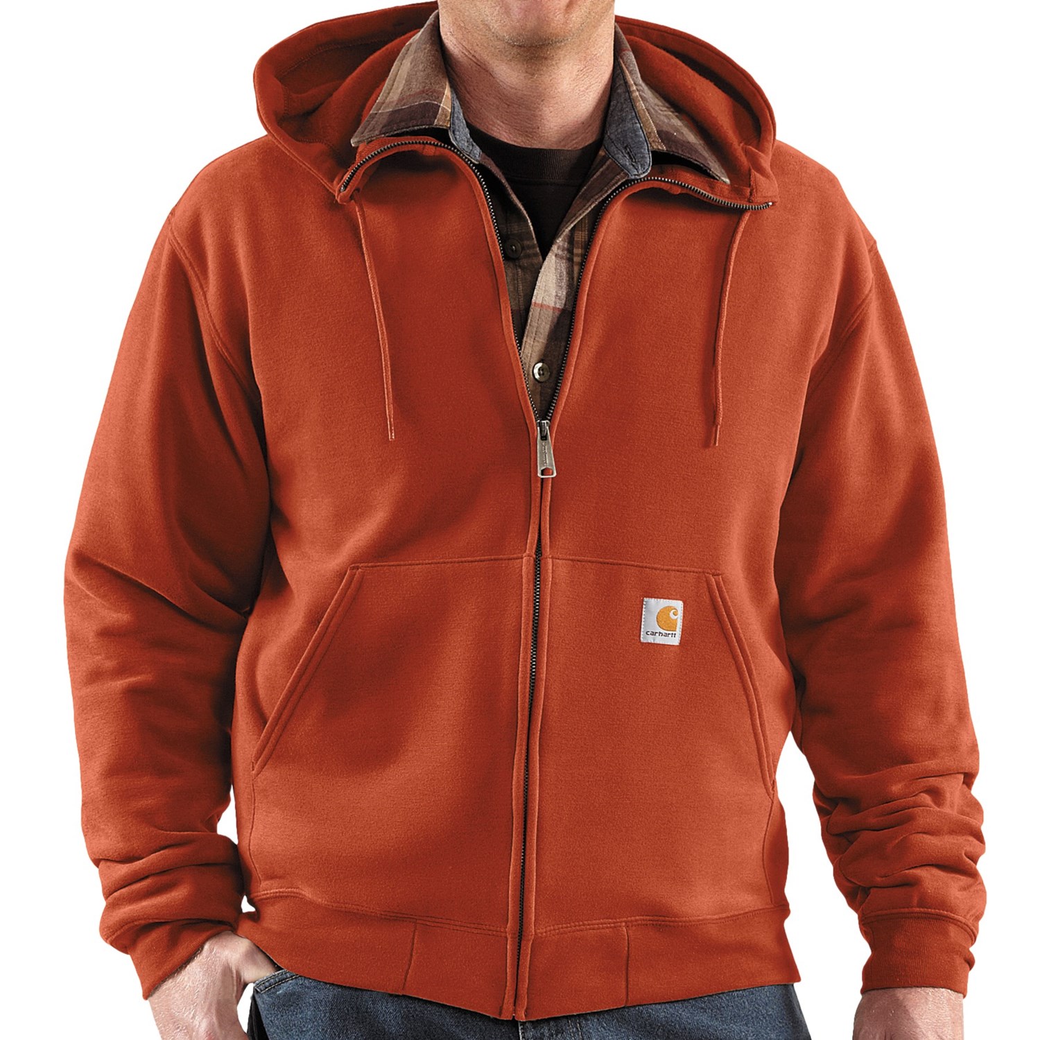 Carhartt Brushed Fleece Hooded Jacket (For Men) 6214M