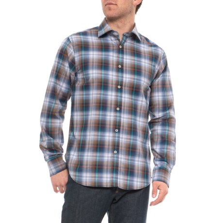 James Tattersall Hombre Plaid Button-Down Shirt - Long Sleeve (For Men)