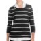 August Silk Two-Fers Striped Shirt - Cotton-Modal, 3/4 Sleeve (For Women)
