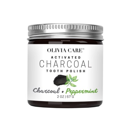 Olivia Care Charcoal Peppermint Tooth Powder - 2 oz.
