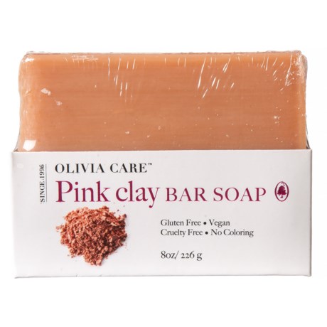 Olivia Care Pink Clay Bar Soap - 8 oz.