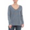 NYDJ Chambray Heather Double V-Neck Sweater (For Women)