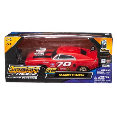 URBAN RIDEZ Red 1970 Dodge Charger Remote Control Car - 1:24 Scale