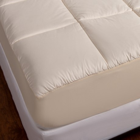 MaryJane'sFarm White Quilted Organic Cotton Mattress Pad - Full, 300 TC