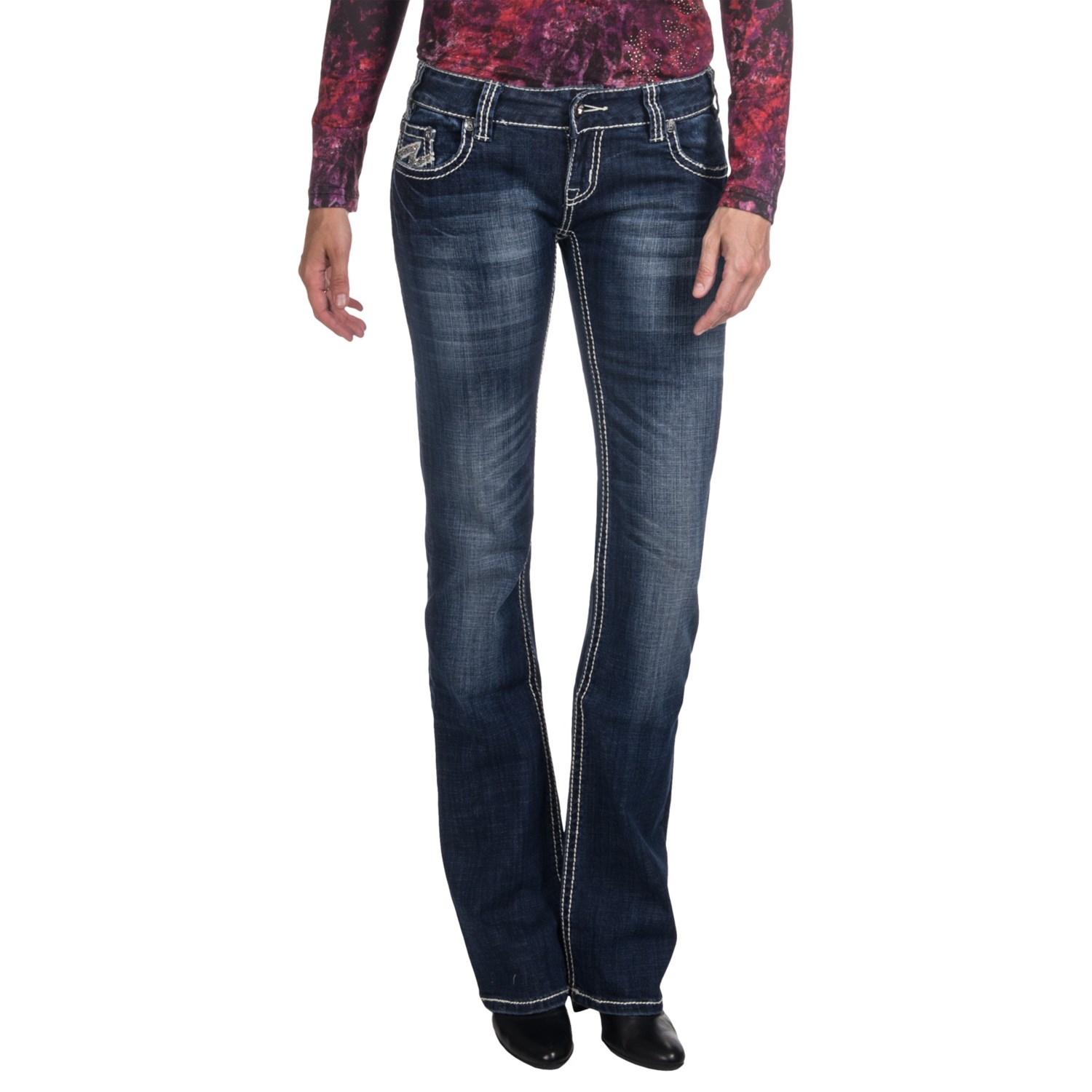 Rock & Roll Cowgirl Lightning Bolt Jeans (For Women) 6324H - Save 39%