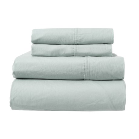 Homebound Morris Organic Cotton Sheet Set - Full, 200 TC, Spa Blue