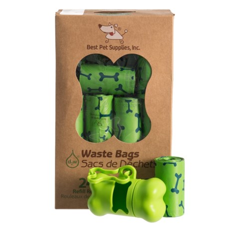 Best Pet Scented Green Bones Dog Waste Bags with Dispenser - 360 Count