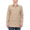 Pendleton Khaki Four-Pocket Silk Blend Woven Shirt (For Women)