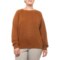 prAna Burnt Caramel Heather Cozy Up Sweatshirt (For Plus Size Women)