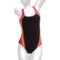 Speedo Quark Splice One-Piece Swimsuit - Pulse Back (For Women)