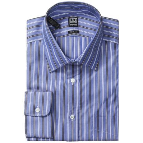 Ike Behar Black Label Stripe Shirt- Slim Fit, Long Sleeve (For Men)