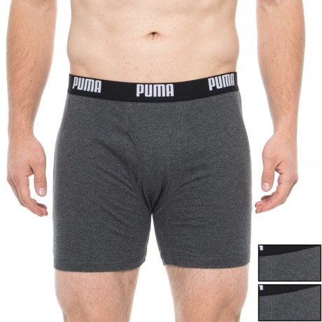 Puma Dark Grey Fashion Cotton Blend Boxer Briefs - 3-Pack (For Men)