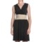Lilla P Color-Block Shirred Waist Dress - Pima-Modal, Sleeveless (For Women)