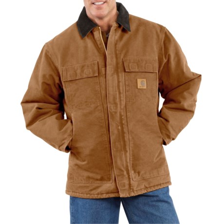 Carhartt C26 Sandstone Arctic Traditional Duck Work Coat - Insulated, Factory Seconds (For Big and Tall Men)