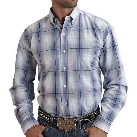 Stetson Ombre Flat Weave Shirt - Button Up, Long Sleeve (For Men)