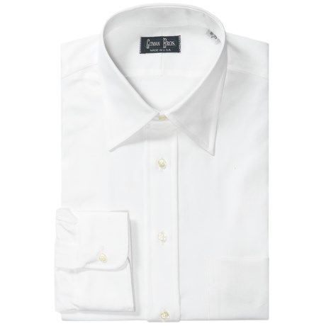 Gitman Brothers Twill Dress Shirt - Modified Spread Collar, Long Sleeve (For Big Men)