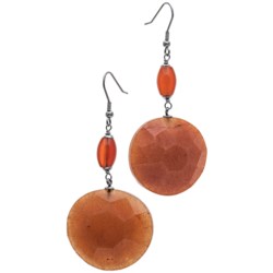 Aluma USA Red Agate/Faceted Orange Quartzite Earrings