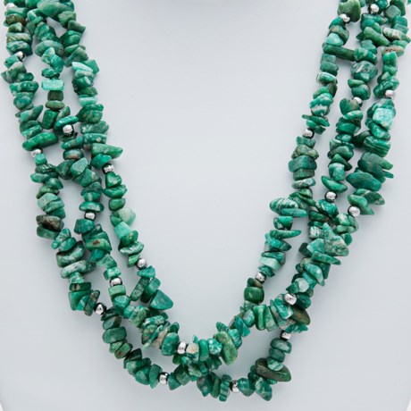 Aluma USA 20” Russian Amazonite Necklace - Three Strand