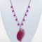 Aluma USA Mauve Lace-Purple Banded Agate Necklace - 18”+2”