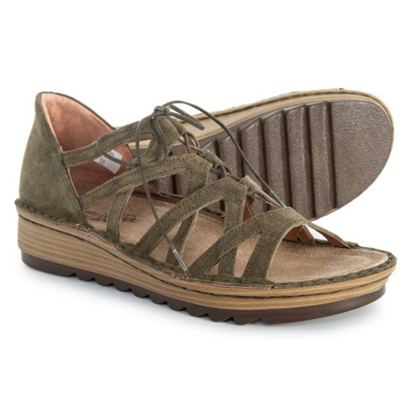 Naot Yarrow Wedge Sandals - Suede (For Women)