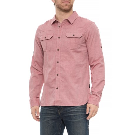 prAna Sunstar Red Cardston Shirt - Organic Cotton, Long Sleeve (For Men)