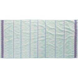 Caro Home Yarn-Dyed Velour Beach Towel - 440 gsm, 36x68”, Saratoga Seaglass