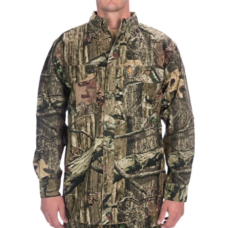 Browning Wasatch Camo Shirt - Cotton Chamois, Long Sleeve (For Men)
