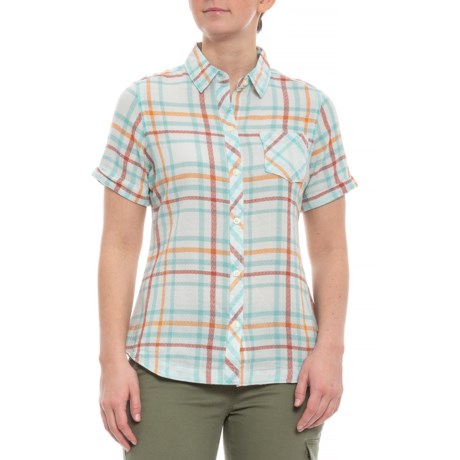 Woolrich Aqua Sky Northern Hills Shirt - Short Sleeve (For Women)