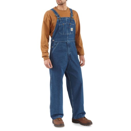 Carhartt R07 Washed Denim Bib Overalls - Factory Seconds (For Big and Tall Men)