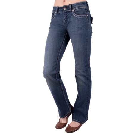 Zenim Embellished Cross Jeans - Mid Rise, Bootcut (For Women)