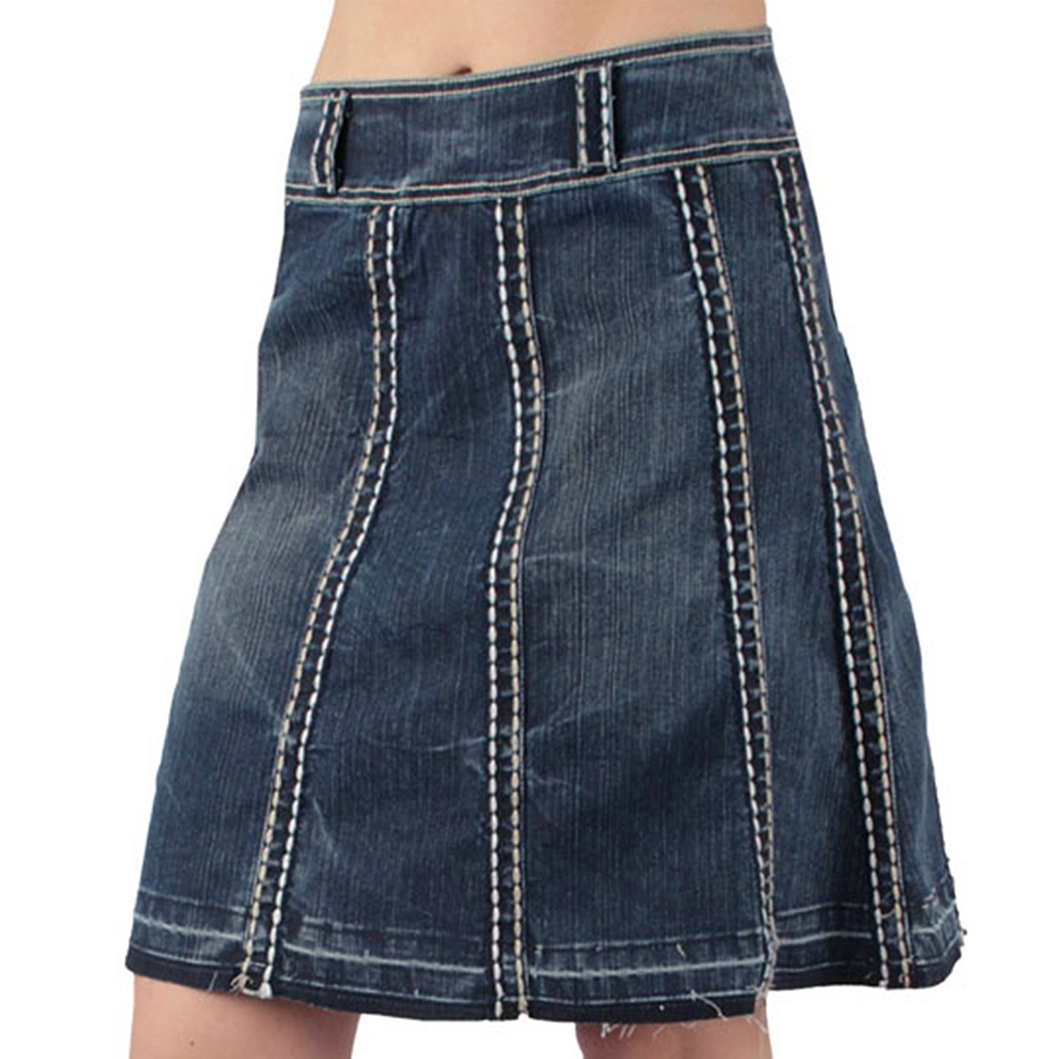 Ethyl Luggage Stitch Denim Skirt (For Women) 6589N - Save 51%