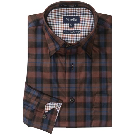 Viyella Cotton No-Iron Sport Shirt - Hidden Button-Down Collar, Long Sleeve (For Men)