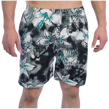 Specially made Print Swim Trunks - Built-In Briefs (For Men)