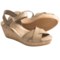 lisa b. Criss-Cross Espadrille Sandals - Leather, Wedge Heel (For Women)