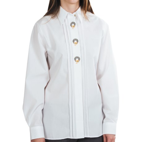 Foxcroft Embroidred Holiday Shirt - Wrinkle-Free, Long Sleeve (For Women)