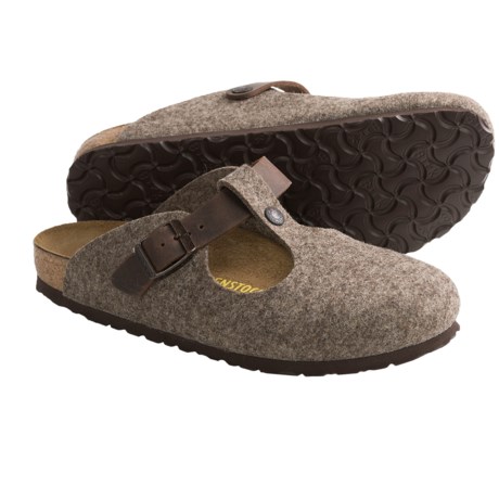 Birkenstock Bern Wool Clogs - Leather Strap (For Women)