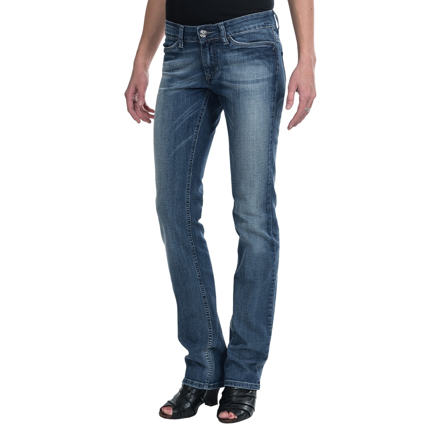Escada Sport 4-Pocket Washed Denim Jeans – Low Rise, Straight Leg (For ...