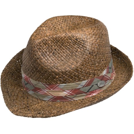 Cov-ver Hand-Braided Raffia Fedora Hat (For Men and Women)