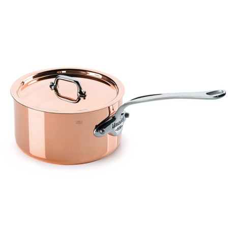 Mauviel M’heritage 150S Saucepan and Lid - Copper, Stainless Steel, 1.9 qt.