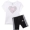adidas Toddler Girls Graphic T-Shirt and Bike Shorts Set - Short Sleeve