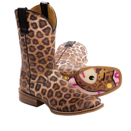 Tin Haul Big Cat, Little Kitty Cowboy Boots - Square Toe, Leather (For Women)