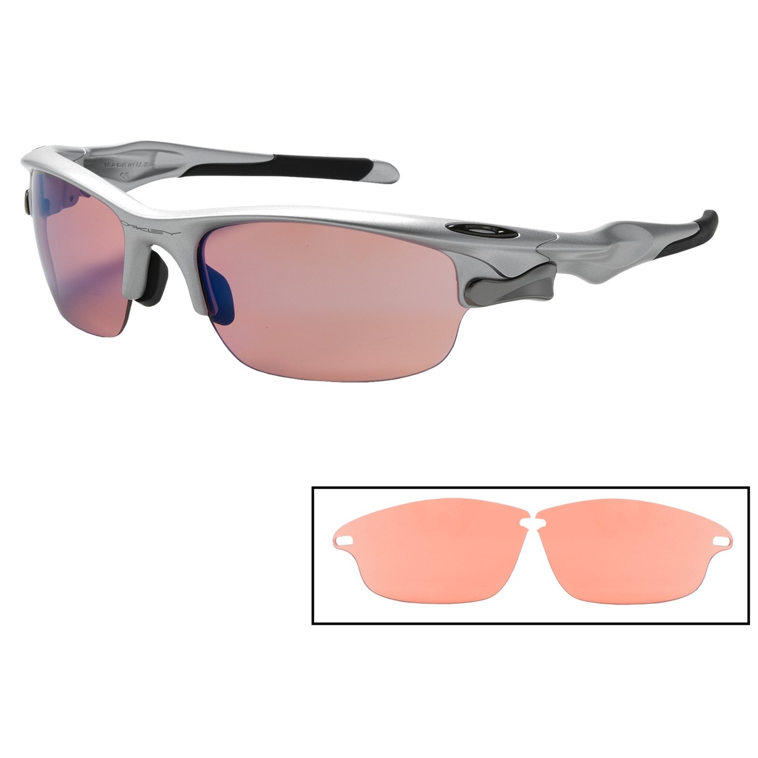 Oakley Fast Jacket Sunglasses - Interchangeable, Iridium® Lenses 6753G ...