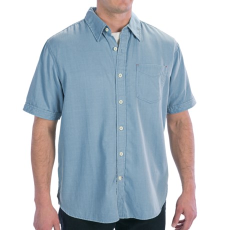True Grit Cabo Shirt - Herringbone Detail, Short Sleeve (For Men)