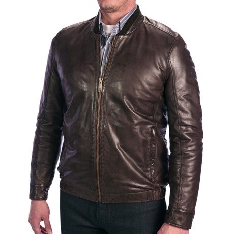 Andrew Marc Cash Leather Bomber Jacket (For Men) 6789T - Save 43%